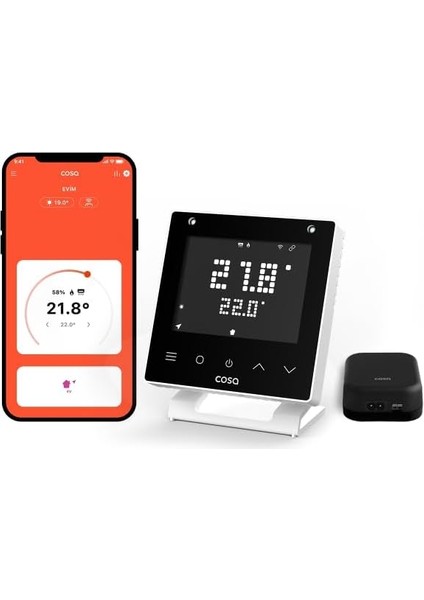 Akıllı Oda Termostatı V5, Wi-Fi Kablosuz Kombi ve Klima Kontrolü, Beyaz