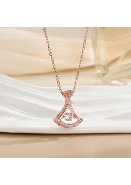 Yeni Titanyum Çelik Renk Kaybetmez Ruh Kolye Kadın Mizaç Basit Şanslı Çim Zinciri Niş Tasarım Kolye Takı (Yurt Dışından)