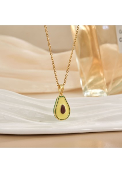 Yeni Titanyum Çelik Kolye Kadın Mizaç Mikro-Set Zirkon Kişilik Kıdemli Duygusu Zincir Takı (Yurt Dışından)