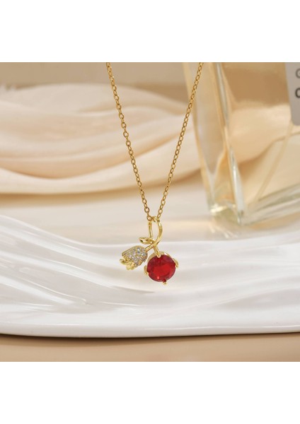 Yeni Kadın Yıldızlar ve Ay Zinciri Titanyum Çelik Renk Kaybetmez Çok Yönlü Kişilik Tasarım Duygusu Boyun Zinciri Hafif Stil (Yurt Dışından)