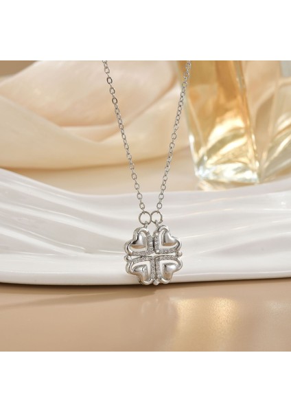 Yeni Kıdemli Işık Duygusu Mikro Set Zirkon Bakır 18 Ayar Altın Kaplama Kolye Kolye Zinciri Takı ile Kadın Moda (Yurt Dışından)