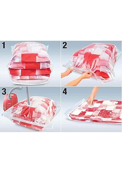 Vakumlu Hurç Poşet Saklama Torbası (Large 50X70) - Plastik, Karışık, Fermuarlı, Su Geçirmez, Elastik ve Dayanıklı, Vakumla Kapatılabilir, Boyut Ayarlanabilir modelleri