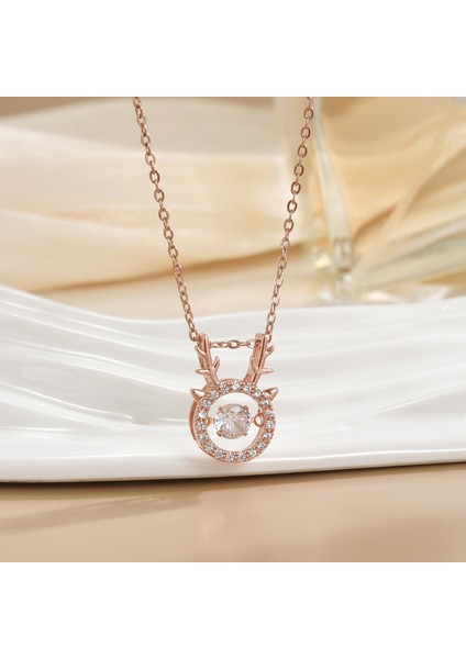 Yeni Titanyum Çelik Renk Kaybetmez Ruh Kolye Kadın Mizaç Basit Şanslı Çim Zinciri Niş Tasarım Kolye Takı (Yurt Dışından)