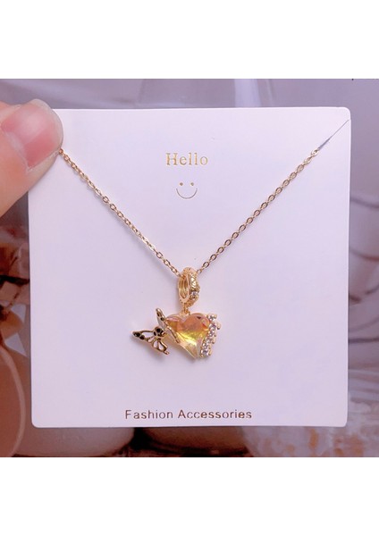 Yeni Bakır Kaplama Gerçek Altın Sıcaklığa Duyarlı Güneş Ay Kolye Mikro Set Zirkon Titanyum Çelik Kolye (Yurt Dışından)