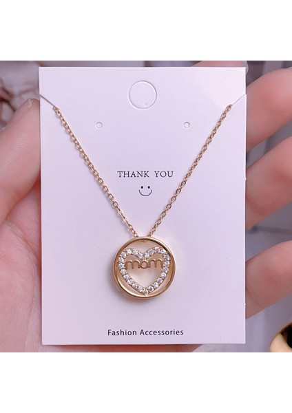 Yeni Titanyum Çelik Zinciri Dönen Kolye Kolye Kadın Yüz Aksesuarlı (Yurt Dışından)