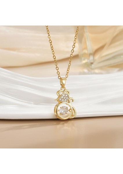 Yeni Basit Titanyum Çelik Kolye Kadın 18K Gül Altın Dört Yapraklı Yonca Kolye Ins Gelgit Net Kırmızı Patlama Modelleri Zinciri (Yurt Dışından)