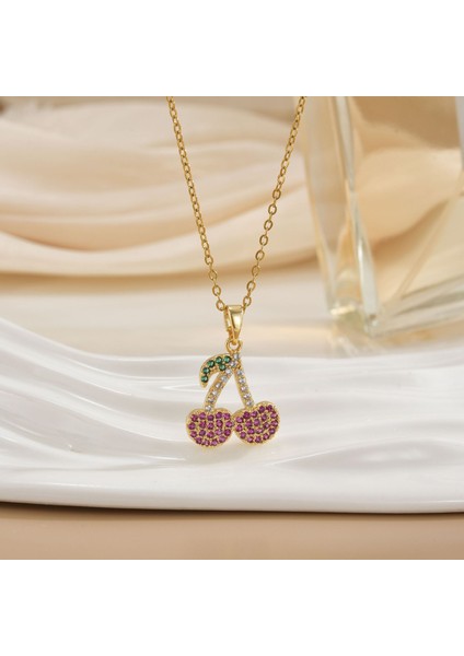 Yeni Kadın Yıldızlar ve Ay Zinciri Titanyum Çelik Renk Kaybetmez Çok Yönlü Kişilik Tasarım Duygusu Boyun Zinciri Hafif Stil (Yurt Dışından)