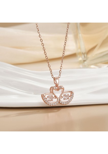 Yeni Bakır Kaplama Gerçek Altın Sıcaklığa Duyarlı Güneş Ay Kolye Mikro Set Zirkon Titanyum Çelik Kolye (Yurt Dışından)