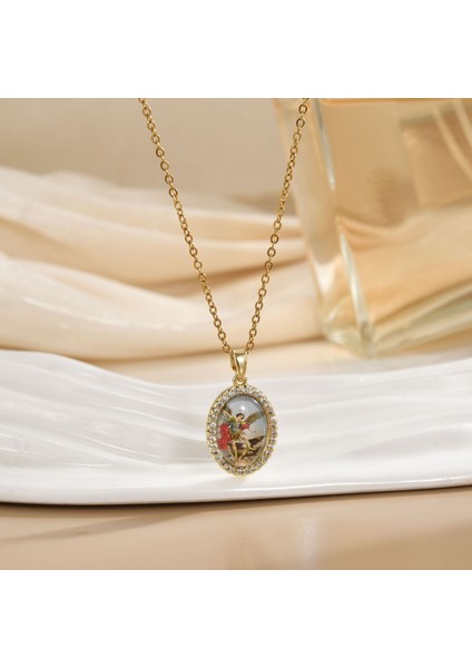 Yeni Kadın Yıldızlar ve Ay Zinciri Titanyum Çelik Renk Kaybetmez Çok Yönlü Kişilik Tasarım Duygusu Boyun Zinciri Hafif Stil (Yurt Dışından)