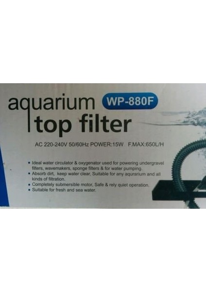 Üst Filtre 650 Lt/h 15 W modelleri