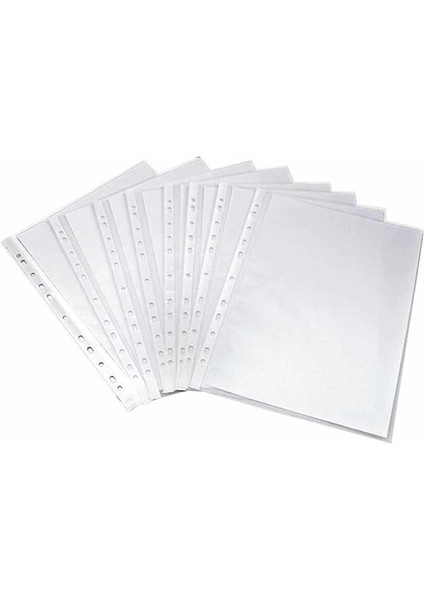 100 Adet A4 Şeffaf Poşet Dosya Föy Renkli ve Ölçüleriyle Pratik Kırtasiye Ürünü