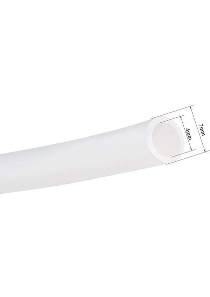 Silikon Hortum Gida Sinifi Peristaltik Laboratuar Tipi 100% Saf Silikon 2x4, 2x5, 3x6, 4x6, 4x7, 5x8, 7X10 (1m, 4mm x 7mm)
