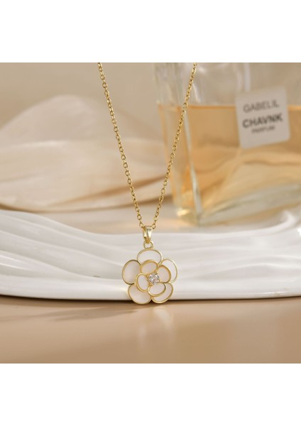 Yeni Kıdemli Işık Duygusu Lüks Mikro Set Zirkonya Bakır 18 Ayar Altın Kaplama Kolye Kolye Köprücük Kemiği Zinciri Takı ile Kadın Moda (Yurt Dışından)