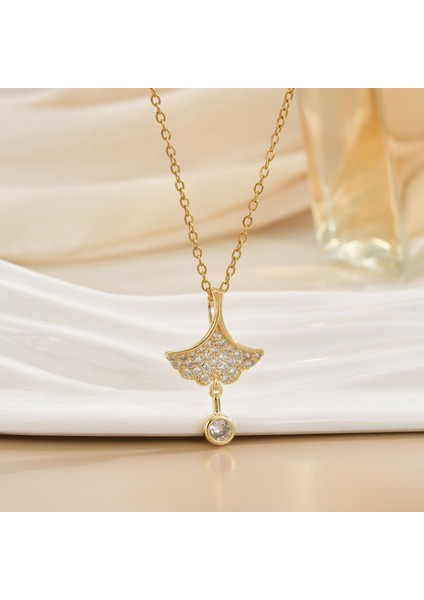 Yeni Kolye Kadın Dönebilen Çiçek Titanyum Çelik Niş Tasarım Duygusu Basit Moda Trendi Yüz Mizaç Zincir Takı (Yurt Dışından)