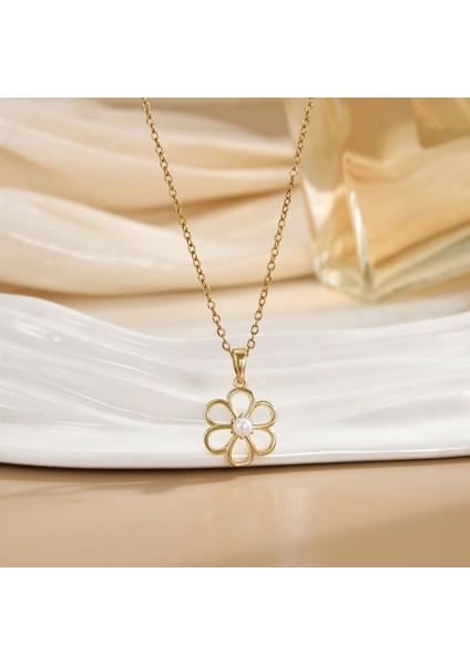 Yeni Kadın Yıldızlar ve Ay Zinciri Titanyum Çelik Renk Kaybetmez Çok Yönlü Kişilik Tasarım Duygusu Boyun Zinciri Hafif Stil (Yurt Dışından)