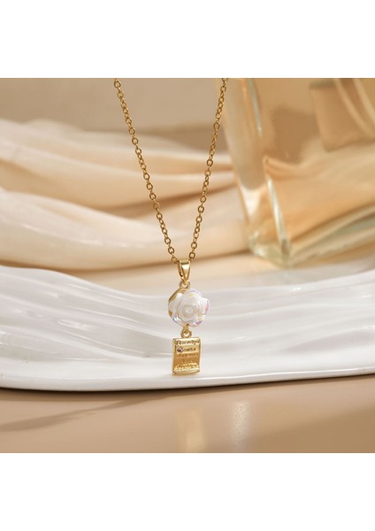 Yeni Kadın Yıldızlar ve Ay Zinciri Titanyum Çelik Renk Kaybetmez Çok Yönlü Kişilik Tasarım Duygusu Boyun Zinciri Hafif Stil (Yurt Dışından)