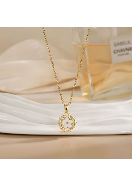 Yeni Kıdemli Işık Duygusu Mikro Set Zirkon Bakır 18 Ayar Altın Kaplama Kolye Kolye Zinciri Takı ile Kadın Moda (Yurt Dışından)