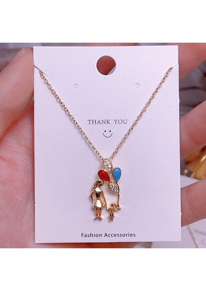 Yeni Titanyum Çelik Zinciri Dönen Kolye Kolye Kadın Yüz Aksesuarlı (Yurt Dışından)