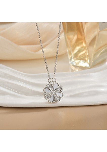 Yeni Kıdemli Işık Duygusu Mikro Set Zirkon Bakır 18 Ayar Altın Kaplama Kolye Kolye Zinciri Takı ile Kadın Moda (Yurt Dışından)