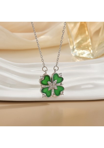 Yeni Kıdemli Işık Duygusu Mikro Set Zirkon Bakır 18 Ayar Altın Kaplama Kolye Kolye Zinciri Takı ile Kadın Moda (Yurt Dışından)