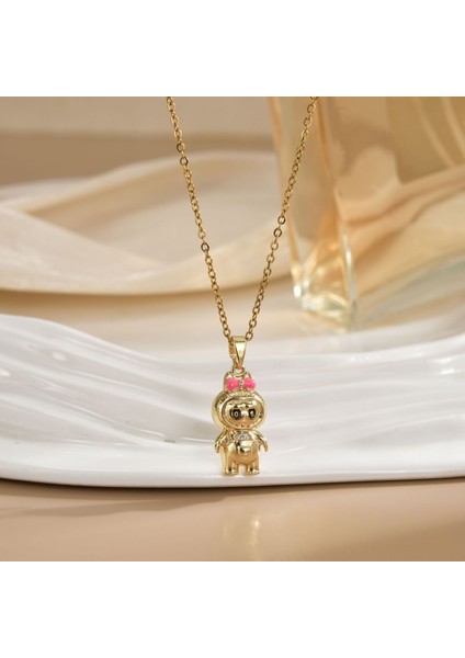 Yeni Işık Moda Yıldız Gezegen Şekli Tasarım Kolye Kadın Titanyum Çelik Zinciri Kozmik Yıldız Nehir Kolye Mücevher (Yurt Dışından)