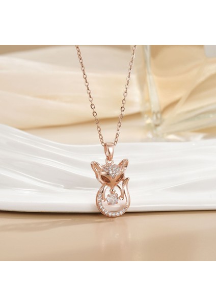 Yeni Bakır Kaplama Gerçek Altın Australopithecine Sıcaklığa Duyarlı Güneş Ay Kolye Mikro Set Zirkonya Titanyum Çelik Kolye (Yurt Dışından)