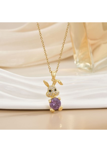 Yeni Kıdemli Işık Duygusu Mikro Set Zirkon Bakır 18 Ayar Altın Kaplama Kolye Kolye Zinciri Takı ile Kadın Moda (Yurt Dışından)