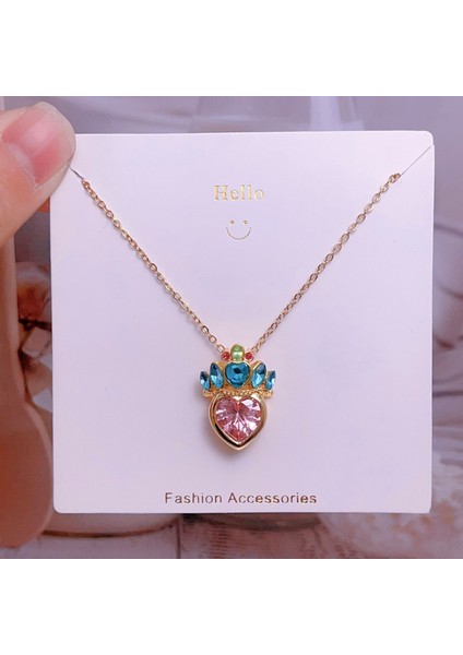 Yeni Bakır Kaplama Gerçek Altın Sıcaklığa Duyarlı Güneş Ay Kolye Mikro Set Zirkon Titanyum Çelik Kolye (Yurt Dışından)