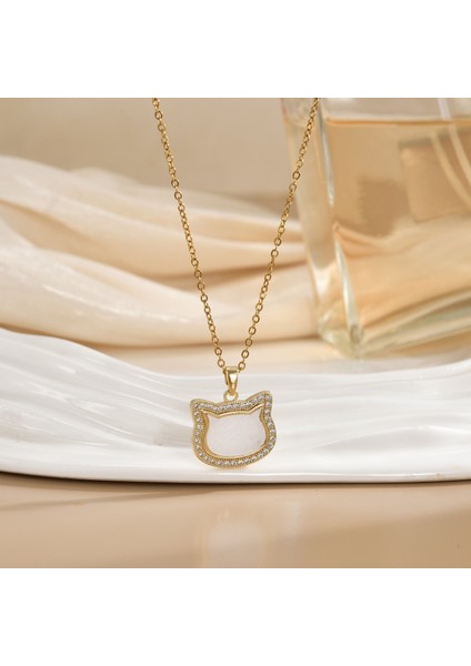 Yeni Kadın Yıldızlar ve Ay Zinciri Titanyum Çelik Renk Kaybetmez Çok Yönlü Kişilik Tasarım Duygusu Boyun Zinciri Hafif Stil (Yurt Dışından)