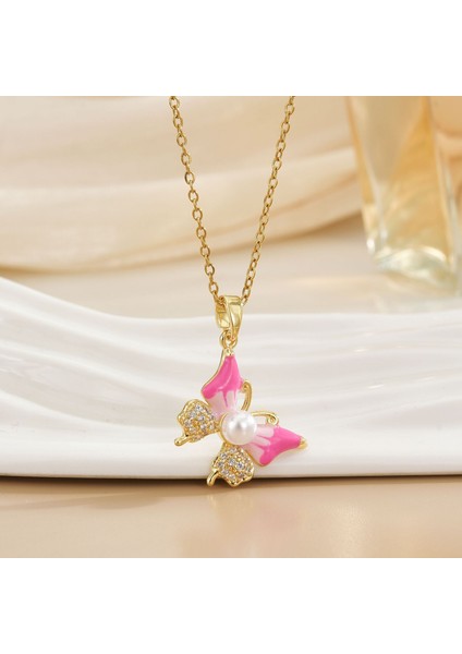 Yeni Kolye Kadın Dönebilen Çiçek Titanyum Çelik Niş Tasarım Duygusu Basit Moda Trendi Yüz Mizaç Zincir Takı (Yurt Dışından)