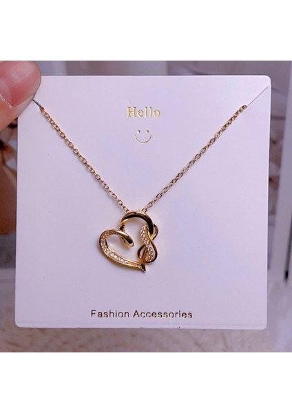 Yeni Titanyum Çelik Zinciri Dönen Kolye Kolye Kadın Yüz Aksesuarlı (Yurt Dışından)