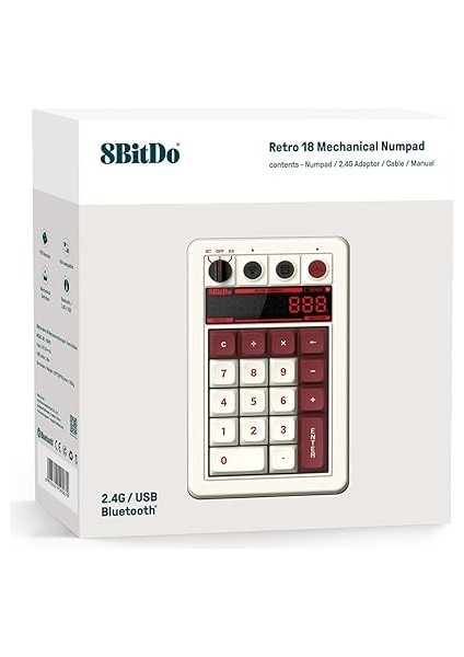 Retro 18 Mechanical Numpad, Supports Calculator Mode, Bluetooth/2.4g/wired Numpad For Windows And Android - Fami Edition fırsatları