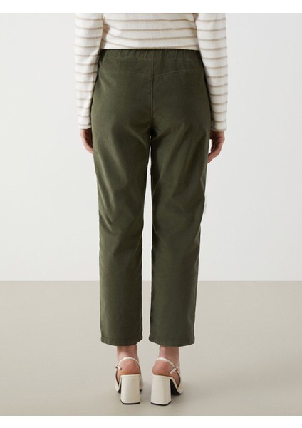 Yeni Sezon Beli Lastikli Kadife Kadın Pantolon fırsatları