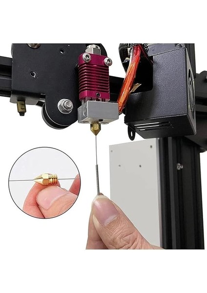 0.4mm Nozül Temizleme Iğnesi 10 Adet 3D Yazıcı Nozzle Printer Crelity Ender 3 Ender 3 Pro Ender 3 V2 modelleri