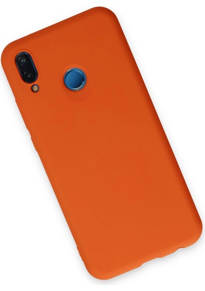 P20 Lite Kılıf Nano Içi Kadife Silikon - Turuncu modelleri