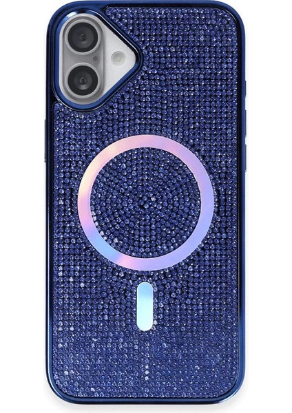 Iphone 16 Kılıf Diamond Kapak - Lacivert