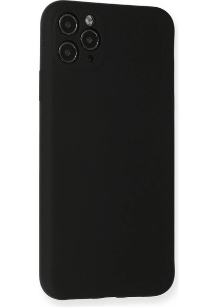 Iphone 11 Kılıf Nano Içi Kadife Silikon - Siyah modelleri