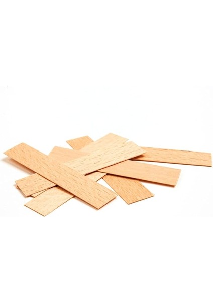 Rufus Concept Ahşap Mum Fitili Yapışkanlı Sehpa 20 Adet 75 mm x 15mm x 0,5mm Doğal Renk fırsatları