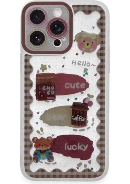 Newface Iphone 14 Kılıf Sweet Desenli Silikon Kapak - Şeffaf