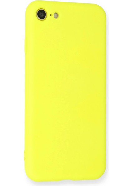 Iphone 7 Kılıf Nano Içi Kadife Silikon - Sarı modelleri