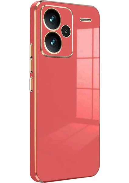 Newface Redmi Note 13 Kılıf Volet Silikon - Kırmızı