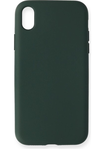 Iphone Xr Kılıf Nano Içi Kadife Silikon - Koyu Yeşil