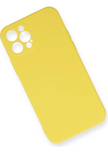 Iphone 12 Kılıf Nano Içi Kadife Silikon - Sarı fiyatları