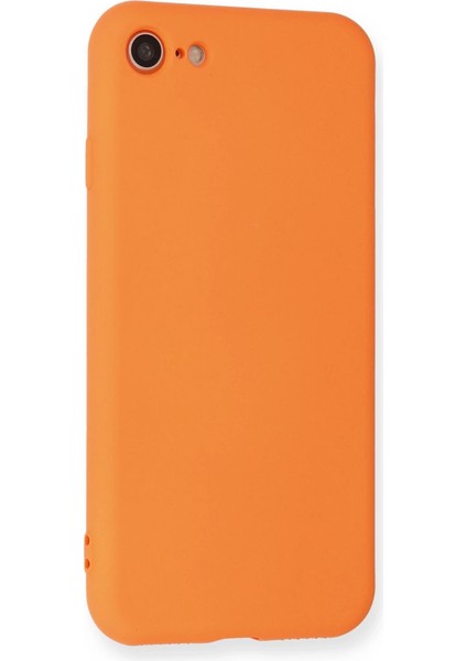 Iphone 7 Kılıf Nano Içi Kadife Silikon - Turuncu modelleri