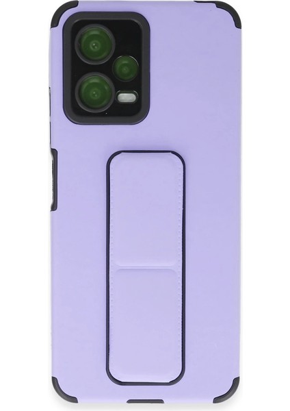 Poco X5 5g Kılıf Mega Standlı Silikon - Lila