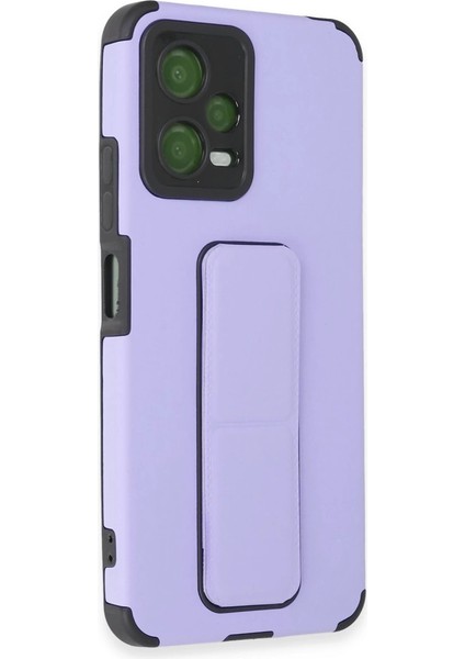 Poco X5 5g Kılıf Mega Standlı Silikon - Lila fiyatları
