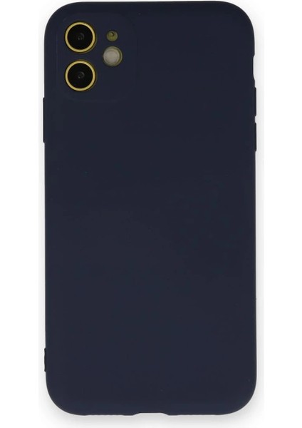 Iphone 12 Mini Kılıf Nano Içi Kadife Silikon - Lacivert