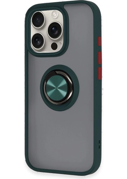 Newface Iphone 16 Kılıf Montreal Yüzüklü Silikon Kapak - Yeşil fiyatları