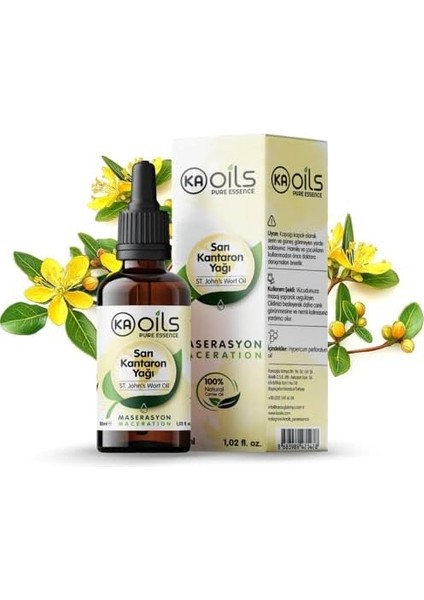 Kaoils Sarı Kantaron Yağı 30 ml | Zeytinyağında Masere Edilmiş | St. John’s Wort Infused Oil | Cilt Onarıcı & Yatıştırıcı Bakım |%100 Doğal Bitkisel Yağ – Katkısız & Geleneksel Üretim fiyatları