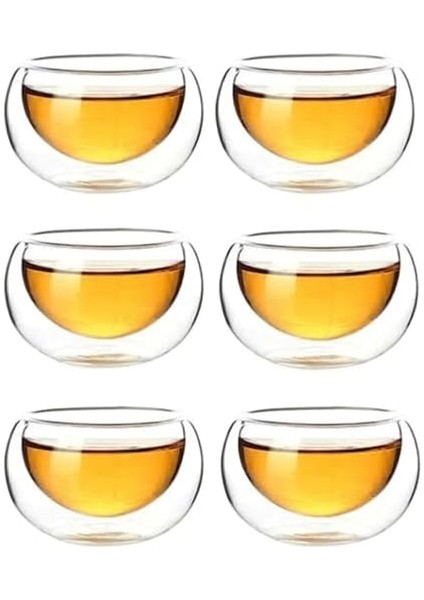 Cidarlı Cam Servis Kasesi Seti, 6 Parça, Tatlı ve Kahvaltılık Sunum Için, Isı Yalıtımlı fiyatları